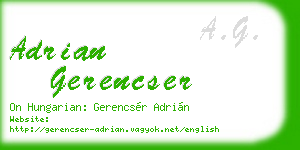 adrian gerencser business card
